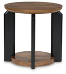 Kraeburn - Round End Table - Brown / Black