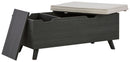 Yarlow - Storage Bench - Dark Gray