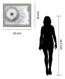 Frosted Petal Burst - 28" x 34" Framed Wall Art