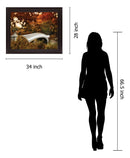 Golden Canopy Crossing - 28" x 34" Framed Wall Art