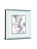 Blushing Grey I By Chris Paschke Mirrored Frame - Pink