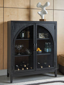 Armenleigh - Bar Cabinet - Black / Brown