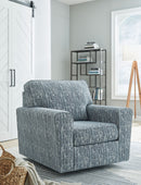 Aterburm - Swivel Accent Chair - Twilight