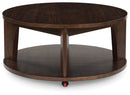 Korestone 2 - Round Cocktail Table - Dark Brown
