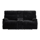 Admiral - Motion Loveseat With Console - Black