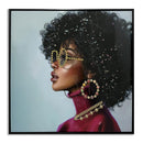 Glamour Muse - 25" x 25" Framed Wall Art