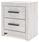 Cayboni - Two Drawer Night Stand - Whitewash