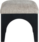 Lawson - Chenille Fabric Ottoman - Black Base