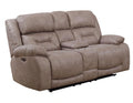Steve Silver Aria Dual Power Reclining Console Loveseat in Desert Sand