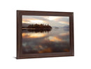 Golden Reflection Stillness - 28" x 34" Framed Wall Art
