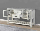 Steve Silver Canova Gray Marble Top Server in Cathedral White