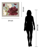 Wine Blossom Drift - 28" x 34" Framed Wall Art