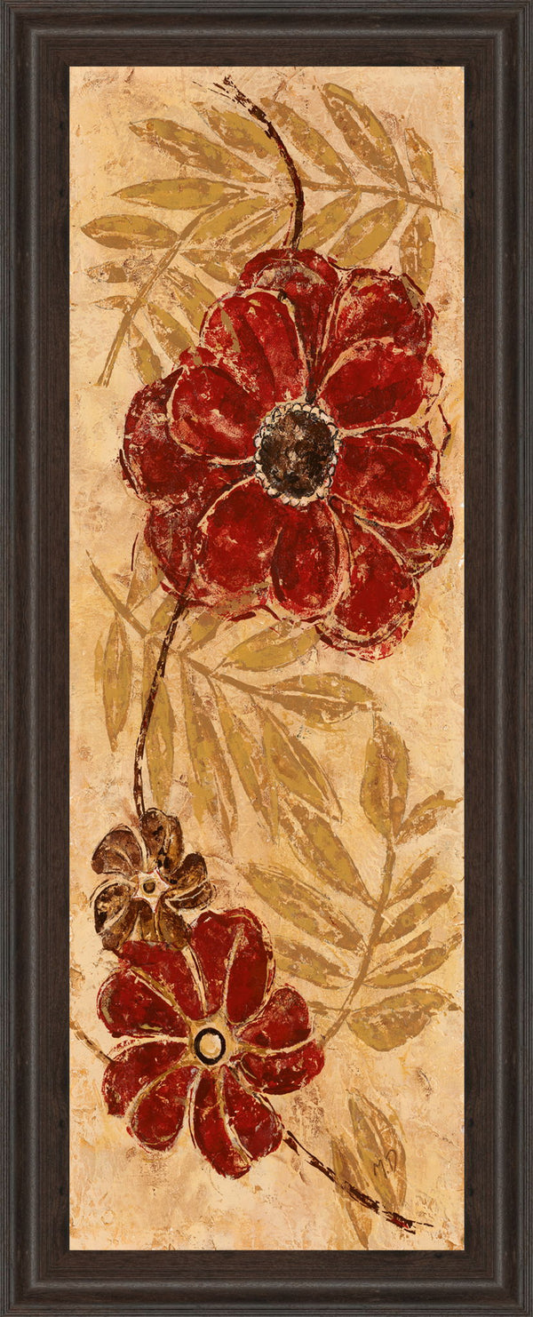 Touch Of Honey I By Maria Donovan - Framed Print Wall Art - Red