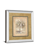 White Bounty I By Vivian Flasch - Mirror Framed Print Wall Art - White