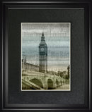 Big Ben By Alan Lambert - Framed Print Wall Art - Black