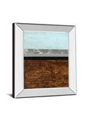 Textured Light I By Natalie Avondet - Mirror Framed Print Wall Art - Dark Brown
