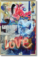Radiant Heart Graffiti - 33" x 48" Framed Wall Art