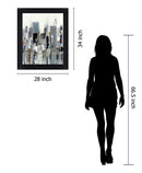 Misty Metropolis - 28" x 34" Framed Wall Art