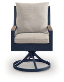East Beach - Swivel Chair With Cushion (Set of 2) - Blue