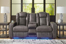 Fyne-Dyme Power Reclining Loveseat with Console