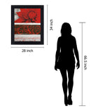 Crimson Blossom - 28" x 34" Framed Wall Art