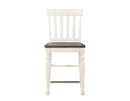 Steve Silver Joanna Counter Chair in Two-tone Ivory and Mocha (Set of 2)