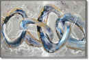 Icy Linked Currents - 32" x 47" Framed Wall Art