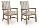 Ridgester - Dining Upholstered Arm Chair (Set of 2) - Light Brown - Austin's Furniture Depot (Austin,TX)