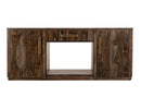2 Drawer & 2 Door TV Stand 80" with Electric Fireplace Insert