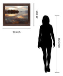 Golden Reflection Stillness - 28" x 34" Framed Wall Art