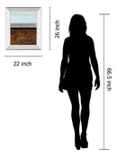 Textured Light Il By Natalie Avondet - Mirror Framed Print Wall Art - Dark Brown