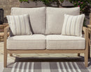 Hallow Creek - Loveseat With Cushion - Driftwood
