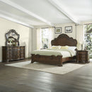 Royale - 5 Piece Queen Bedroom Set (2 Nightstands) - Dark Brown