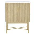 Vida - Marble Top Wine Cabinet - White