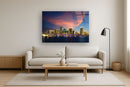 Temp Glass With Foil - Miami Skyline - Blue