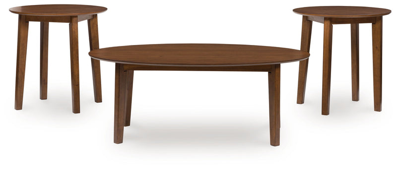 Gordonay - Brown - Occasional Table Set (Set of 3)