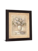 Ivory Blossom Vase - 28" x 34" Framed Wall Art
