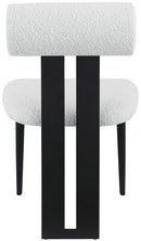 Dario - Boucle Dining Chair With Black Frame (Set of 2)