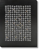 Midnight Pebble Array - 36" x 48" Framed Wall Art