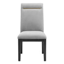 Steve Silver Yves Performance Side Chair in Rubbed Charcoal (Set of 2)