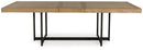 Tomtyn - Rectangular Dining Room Extension Table - Light Brown