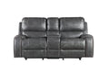 Steve Silver Keily Manual Glider Reclining Loveseat in Dove Grey