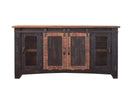 Pueblo Black 60" TV Stand w/4 doors and Shelves