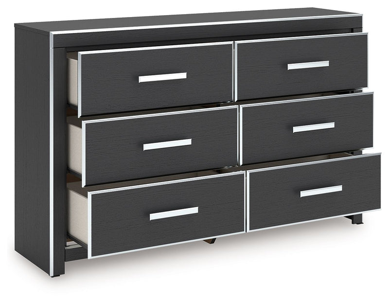 Zuraleus - Black - Six Drawer Dresser
