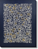 Golden Maze Grid - 36" x 48" Framed Wall Art