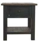 Tyler Creek - Rectangular End Table - Grayish Brown / Black