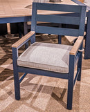 East Beach - Arm Chair With Cushion (Set of 2) - Blue