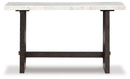 Burkhaus - Sofa Table - White / Dark Brown