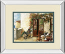 Perro Y Biciceleta By Lourengo D. Mirrored Frame - Beige