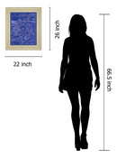 Arctic Map By The Vintage Collection - Framed Print Wall Art - Blue